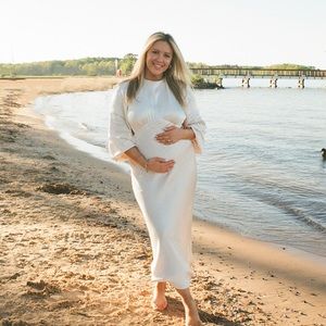 Shona Joy La Lune Baboon sleeve midi dress